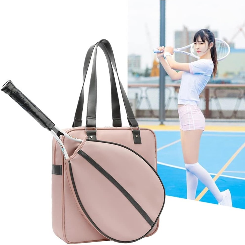 ⁦HUIJ Sport Large Racquet Tennis Racket Shoulder Bag,Tennis Tote Bag,with Shoulder Strap,sports Gym Bag,Portable Tennis Racket Handbag⁩ - الصورة ⁦7⁩