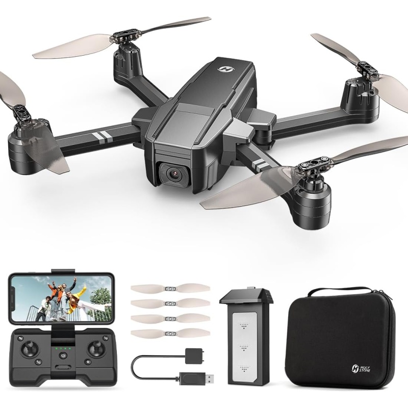 Holy Stone Drone HS440 Foldable FPV Drones with 1080P WiFi Camera for Adult Beginners and Kids; Voice/Gesture Control RC Quadcopter with Modular Battery for long flight time, Auto Hover, Carrying Case