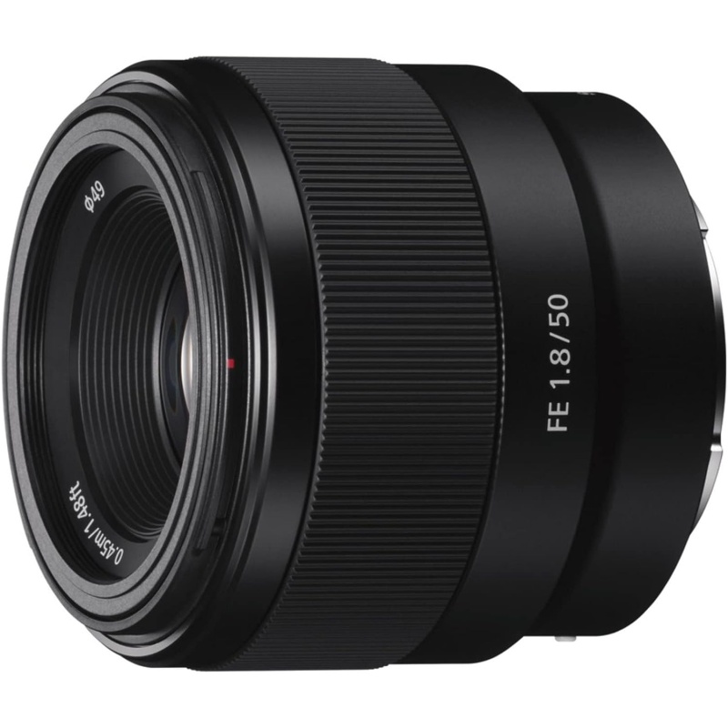 Sony FE 50mm F1.8 Compact Lightweight E Mount Lens with Beautiful Dedofusing Bokeh Compatible with Full Frame and APS C Camera SEL50F18F, Black, Lens Only