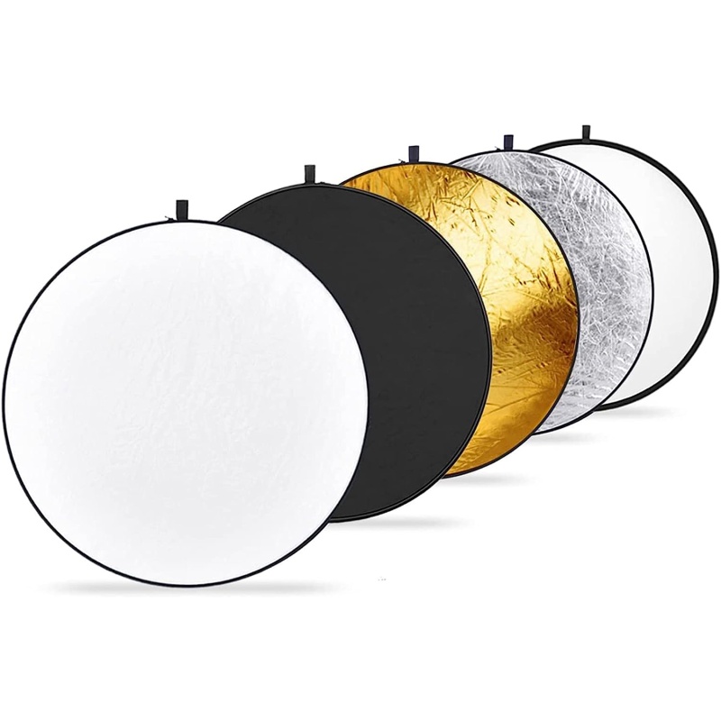 NEEWER 43 Inch/110 Centimeter Light Reflector Light Diffuser 5 in 1 Collapsible Multi Disc with Bag - Translucent, Silver, Gold, White, and Black for Studio Photography Lighting and Outdoor Lighting