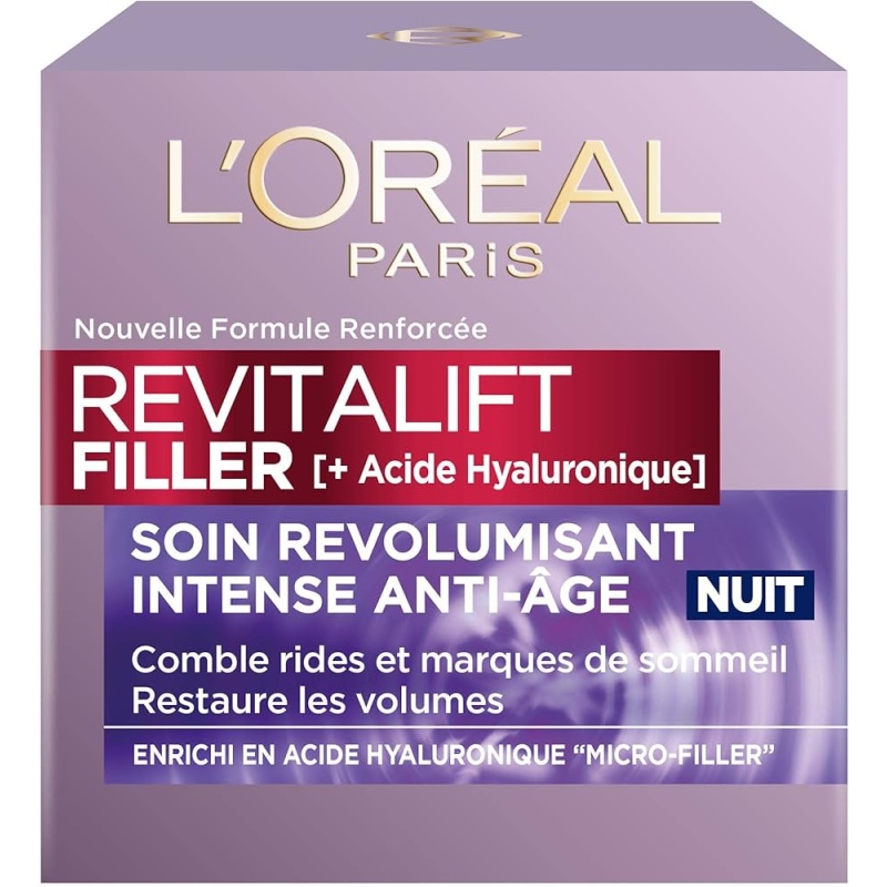 revitalift l oreal soin de nuit filler acide + hyaluronique 50ml