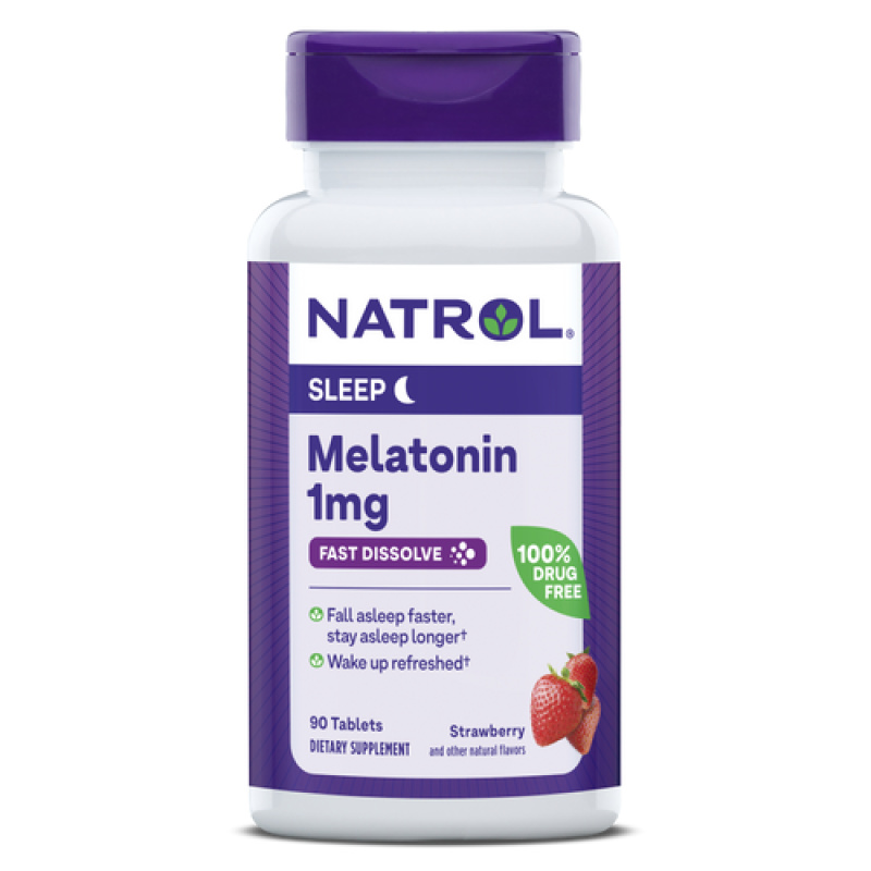 Melatonin Fast Dissolve Strawberry Tablets - 1mg