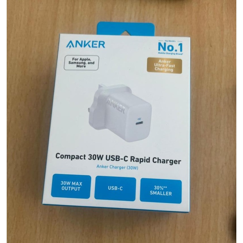 ⁦Anker Charger USB-C 30W - أنكر تت متوافق مع أبل وسامسونج وغيرها⁩ - الصورة ⁦2⁩