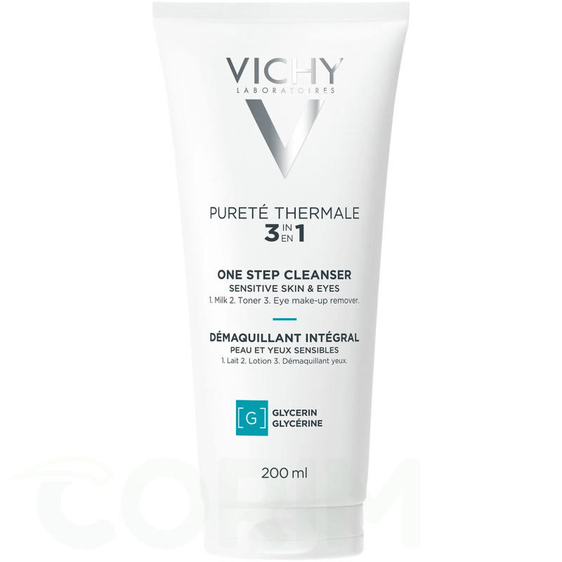 vichy purete thermale 3 in 1 one step cleanser sensitive