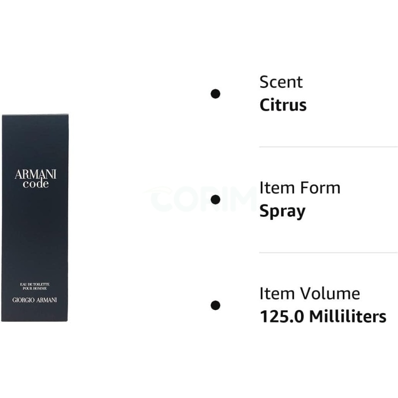 ⁦Armani Code By Giorgio Armani - For Him - Eau De Toilette Spray, 125 ml⁩ - الصورة ⁦5⁩
