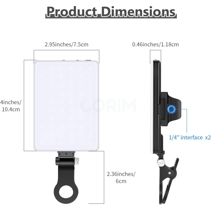 ⁦NEEWER LED Selfie Light with Clip⁩ - الصورة ⁦7⁩