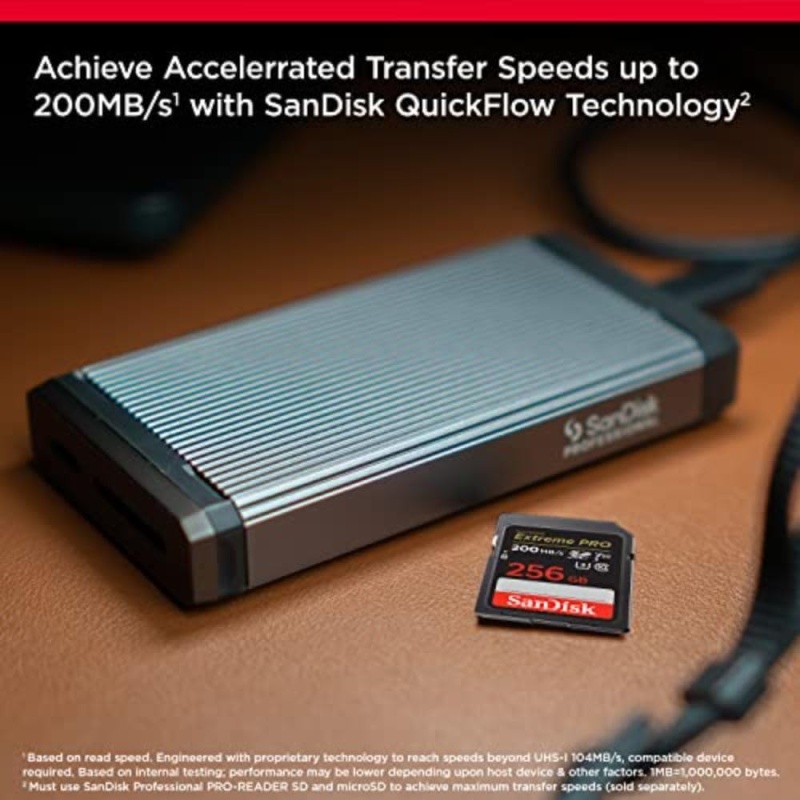 ⁦SanDisk 256GB Extreme PRO SDXC Card (200MB/s)⁩ - الصورة ⁦2⁩