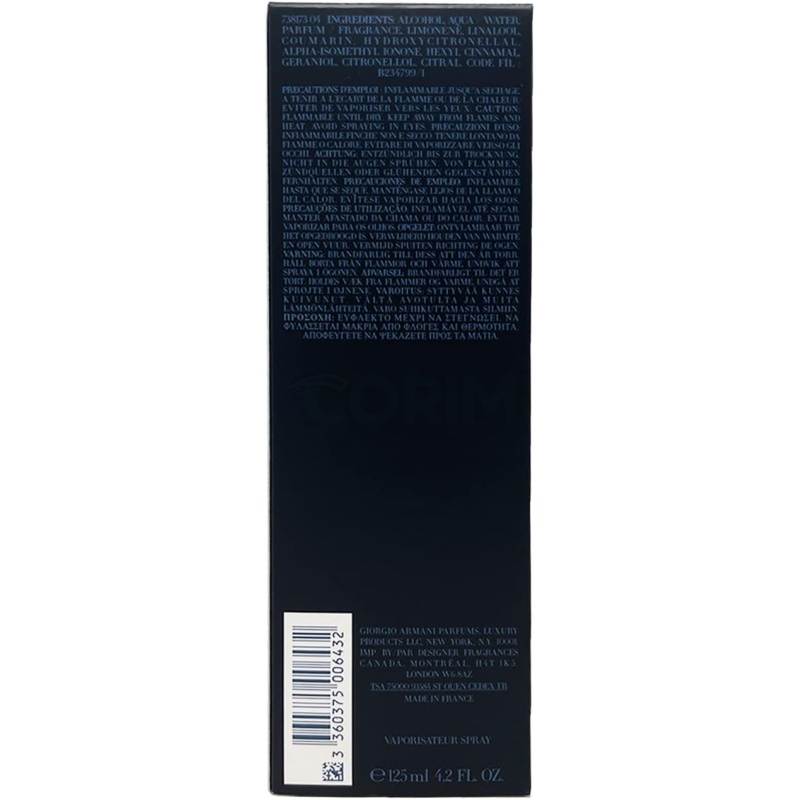 ⁦Armani Code By Giorgio Armani - For Him - Eau De Toilette Spray, 125 ml⁩ - الصورة ⁦3⁩