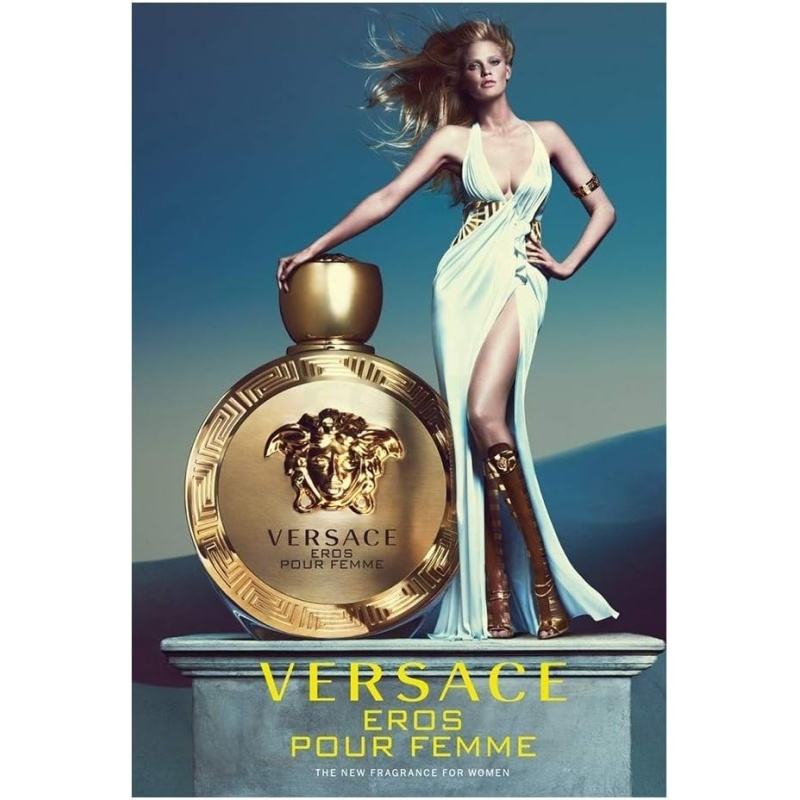⁦Versace Eros Pour Femme By Versace - For Her - Eau De Parfum, 100ML⁩ - الصورة ⁦5⁩