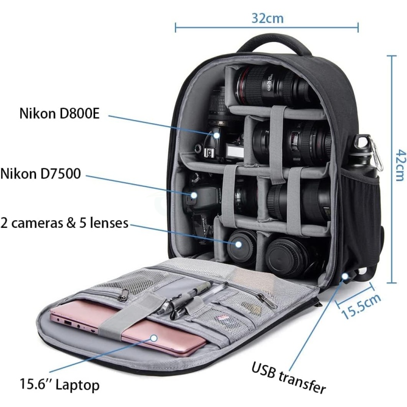⁦Caden Professional DSLR Camera Backpack⁩ - الصورة ⁦2⁩