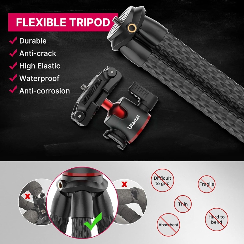 ⁦VIJIM MT-33 Mini Flexible Tripod⁩ - الصورة ⁦3⁩