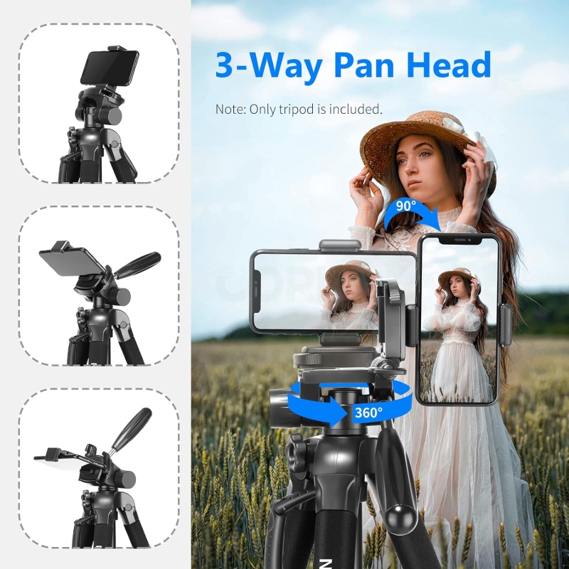 ⁦Neewer 70-inch Camera Tripod with Swivel Head⁩ - الصورة ⁦7⁩