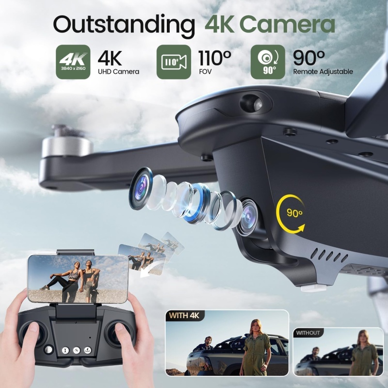 ⁦Holy Stone HS175D GPS Drone with 4K Camera⁩ - الصورة ⁦2⁩