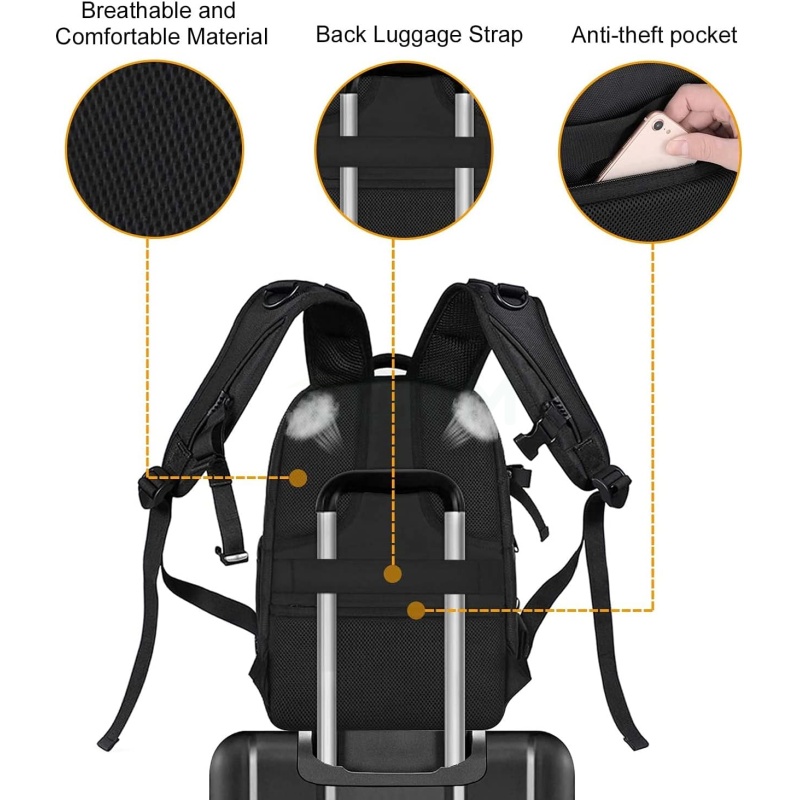 ⁦MOSISO Camera Backpack with Hard Shell Case⁩ - الصورة ⁦8⁩