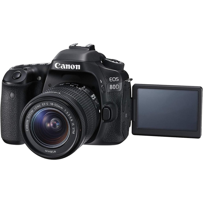 ⁦Canon EOS 80D DSLR Camera + 18-55mm Lens⁩ - الصورة ⁦6⁩