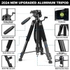 ⁦TDNE 170CM Camera Tripod with Remote & Phone Holder⁩ - الصورة ⁦4⁩
