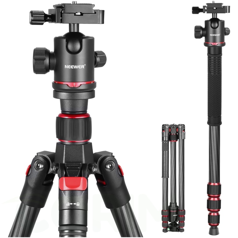 Neewer 66-inch Carbon Fiber Tripod & Monopod
