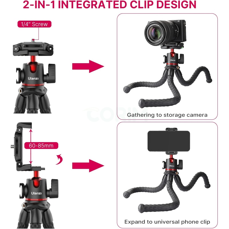 ⁦VIJIM MT-33 Mini Flexible Tripod⁩ - الصورة ⁦5⁩