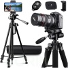 TDNE 170CM Camera Tripod with Remote & Phone Holder