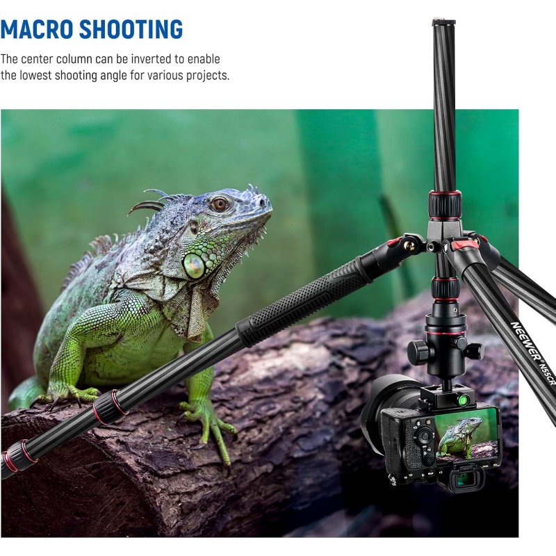 ⁦Neewer 80.7” Carbon Fiber Tripod & Monopod⁩ - الصورة ⁦5⁩