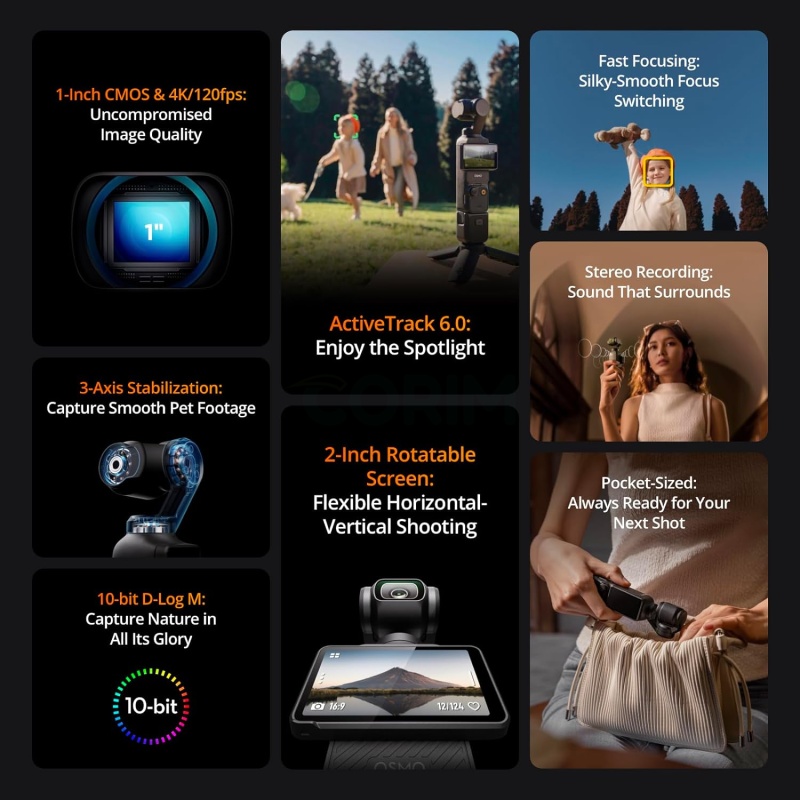 ⁦DJI Osmo Pocket 3 Creator Combo - 4K Gimbal Camera⁩ - الصورة ⁦5⁩