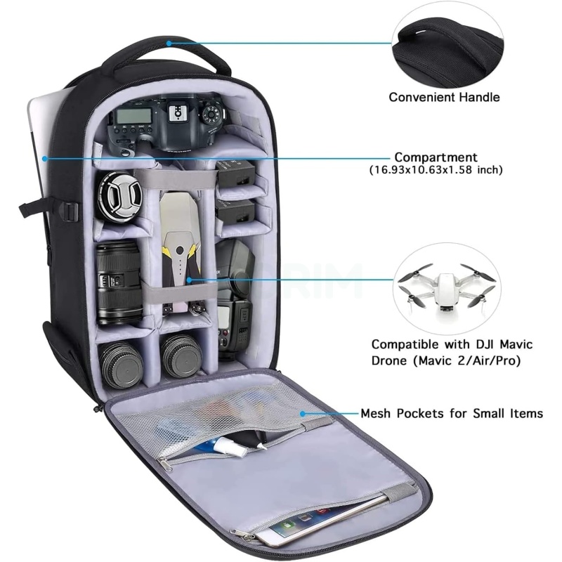 ⁦MOSISO Camera Backpack with Hard Shell Case⁩ - الصورة ⁦2⁩