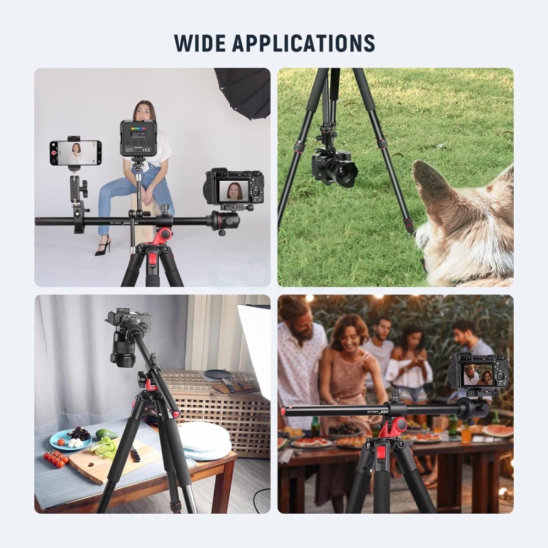 ⁦Neewer 72-inch Tripod + Ball Head for DSLR & Video⁩ - الصورة ⁦8⁩