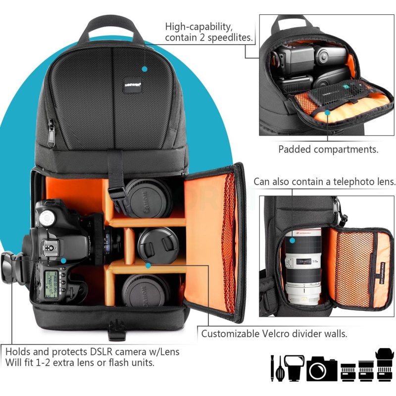 ⁦Neewer DSLR Camera Sling Backpack⁩ - الصورة ⁦5⁩