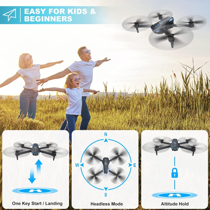 ⁦Foldable Drone with 1080p Camera for Beginners⁩ - الصورة ⁦3⁩