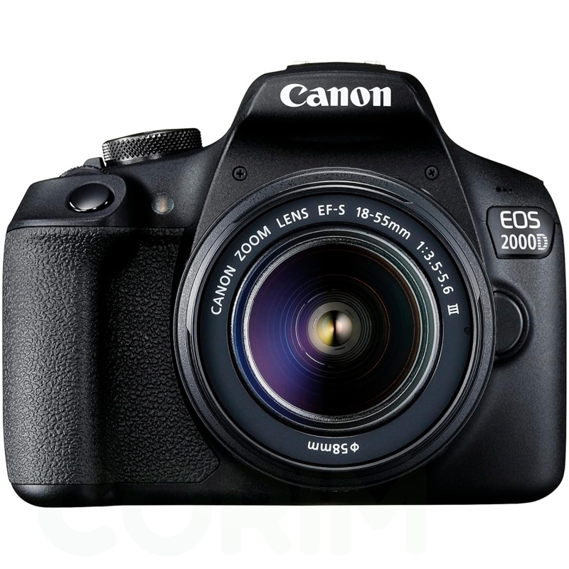 Canon EOS 2000D DSLR Camera + 18-55mm Lens