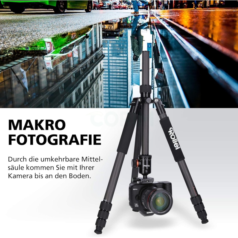 ⁦Rollei C6i Carbon Tripod + Ball Head⁩ - الصورة ⁦4⁩